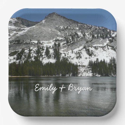 雪天屋湖ヨセミテ国立公園の写真 ペーパープレート (正面)