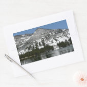 雪天屋湖ヨセミテ国立公園の写真 長方形シール (封筒)