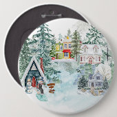 雪女と雪だるま 缶バッジ (正面&裏面)