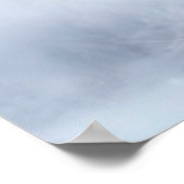 雪女の青い冬の雪のかけらかわいい ポスター (角)