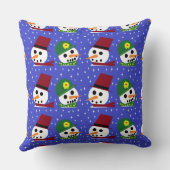 雪女スノーマン雪人枕 クッション (裏面)