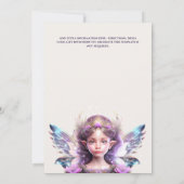 雪姫ピンクの妖精の魔法の魅惑的な冬 招待状 (裏面)