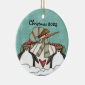 雪姫雪だるまキープサケオーナメント セラミックオーナメント (右)