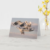 雪姫飛んでいるカード カード (黄色い花)