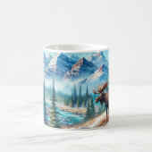 雪威厳のあるに覆われたムース コーヒーマグカップ (中央)