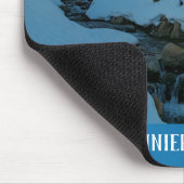 雪威厳のあるに覆われたレイニア山 マウスパッド (コーナー)