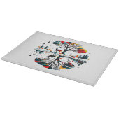 雪威厳のあるの多い冬の森に立つ カッティングボード (角)