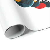 雪威厳のあるの多い冬の森に立つ ラッピングペーパー (ロールコーナー)