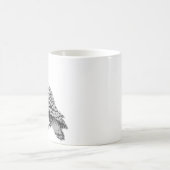 雪威厳のあるふくろう コーヒーマグカップ (中央)