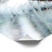 雪威厳のあるホワイトタイガーポートレート ポスター (コーナー)