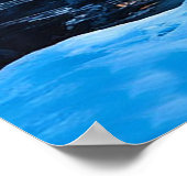 雪威厳のある山 ポスター (角)