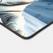 雪威厳のある机マットの白い虎 デスクマット (コーナー)