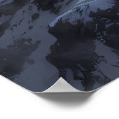 雪威厳のある頂の上のホッキョクグマ ポスター (角)