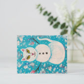 雪子猫 ポストカード (スタンド正面)