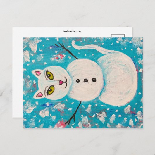 雪子猫 ポストカード (正面/裏面)