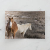 雪子馬ワイルドホースグリーティングカード カード (内部)