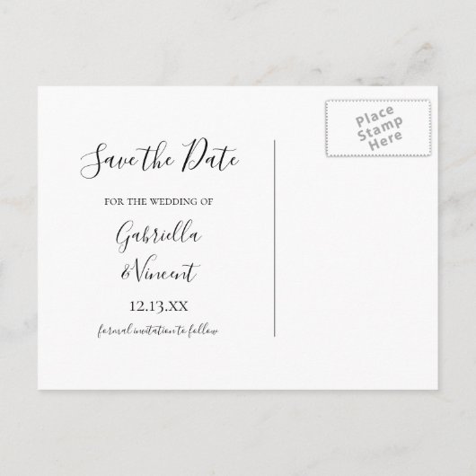 雪屋とサイロ冬の結婚式の日付を保存 案内ポストカード (裏面)