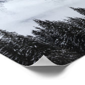 雪山とトウヒ林 ポスター (角)