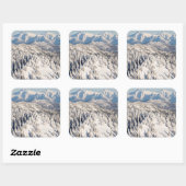雪山と木々の風光明媚な景色。 スクエアシール (シート)