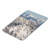 雪山と木々の風光明媚な景色。 マグネット (左側)