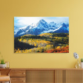 雪山と木 キャンバスプリント (インサイチュ (リビング))