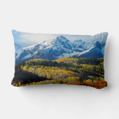 雪山と木 ランバークッション (裏面)