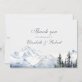 雪山と松結婚の木 サンキューカード (正面)