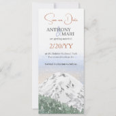 雪山と降雪と森 招待状 (正面)