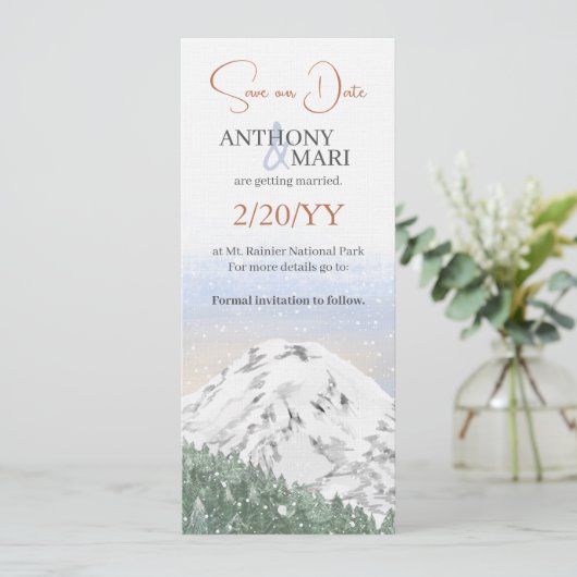 雪山と降雪と森 招待状 (スタンド正面)