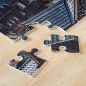 雪山に建つ家々 ジグソーパズル (側面)