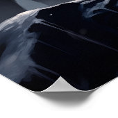 雪山に棲むブラックウルフ ポスター (角)