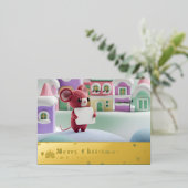 雪山ねずみホイル ハoliday ポストカードA 箔シーズンポストカード (立ち正面)