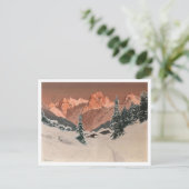 雪山のカイザータルの夕日 ポストカード (スタンド正面)