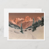 雪山のカイザータルの夕日 ポストカード (正面/裏面)