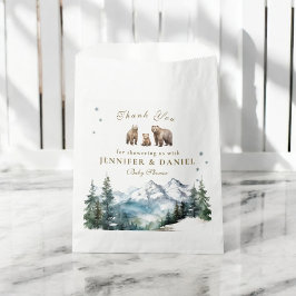 雪山のクマの冒険 ベビーシャワー フェイバーバッグ