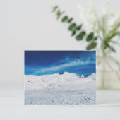 雪山のパノラマ ビンテージ旅行 シーズンポストカード (スタンド正面)