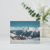 雪山のパノラマ ビンテージ旅行 ポストカード (スタンド正面)