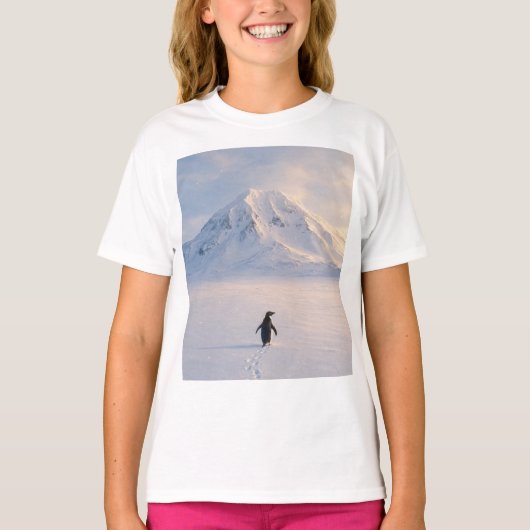 雪山のペンギン Tシャツ (正面)