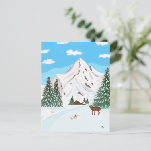 雪山のポストカード ポストカード (スタンド正面)