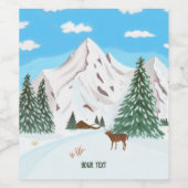雪山のワインラベル ワインラベル (シングルラベル)