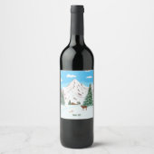 雪山のワインラベル ワインラベル (正面)