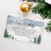 雪山の冬の赤ちゃんシャワー予約リクエスト エンクロージャーカード