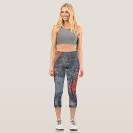 雪山の太陽の光 カプリレギンス