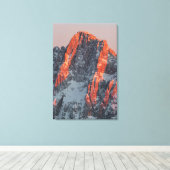 雪山の太陽の光 キャンバスプリント (インサイチュ (ウッドフロア))