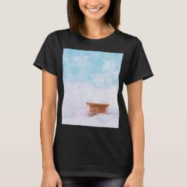 雪山の小屋 Tシャツ