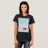 雪山の小屋 Tシャツ (正面フル)