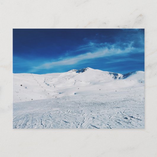 雪山の峰 冬の風景 ポストカード (正面)