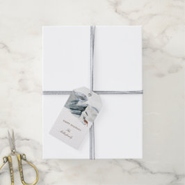 雪山の森のホリデーギフトタグ ギフトタグ