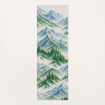 雪山の森の風景