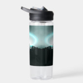 雪山の神秘的な青いネオンライト ウォーターボトル (右面)